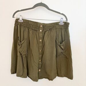 Olive Green Plus Size Skirt Size 1X